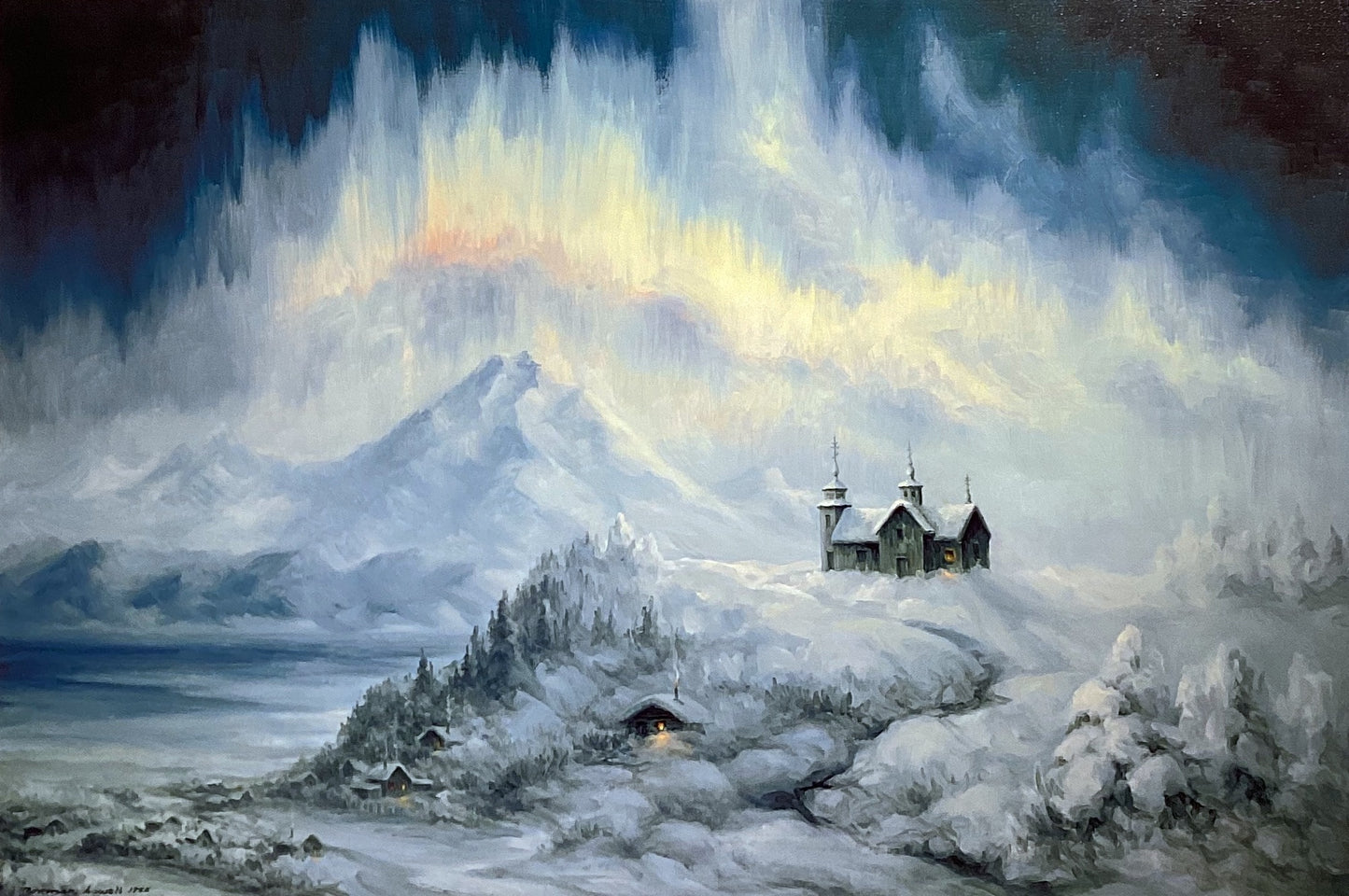 'In the Stillness of the Night' signed giclée print on canvas