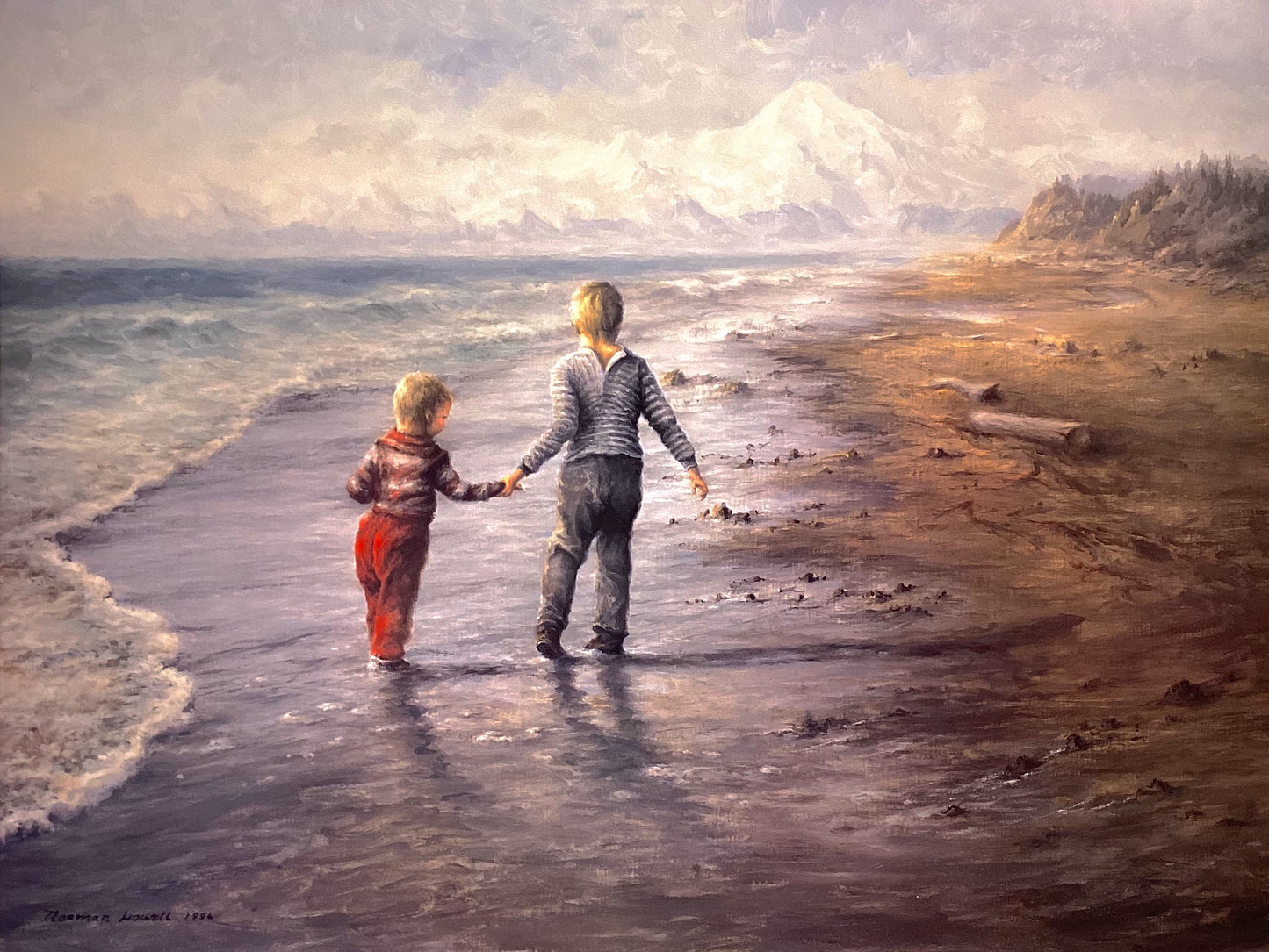'Treasures on the Beach' signed lithograph print