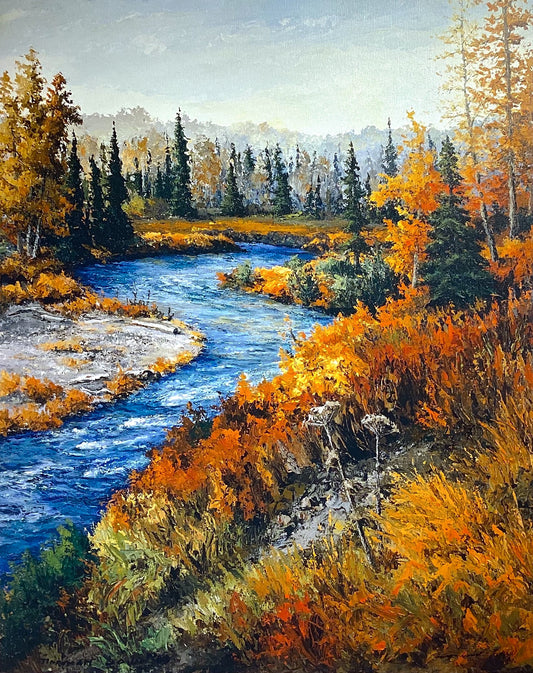 'Anchor River' signed giclée print on canvas 16x20