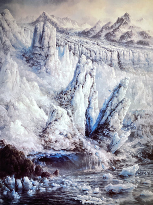'Ice Fall' signed lithograph print