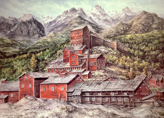 'Kennecott Copper Mine' signed lithograph print