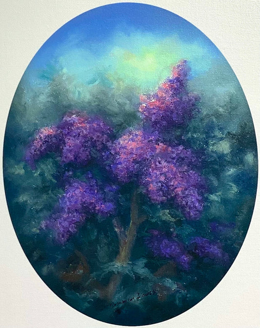 'Lilacs' signed giclée print on canvas